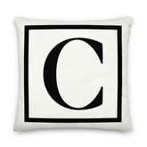 Letter C Border Monogram Decorative Throw Pillow, Pillow, $ 71.50, A Moment Of Now™